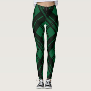 Green Tartan Muster Leggings