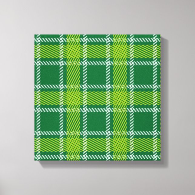 Green Tartan Wrapped Canvas Leinwanddruck (Vorderseite)