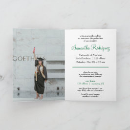 Green Tassel Graduation Announcement Einladung