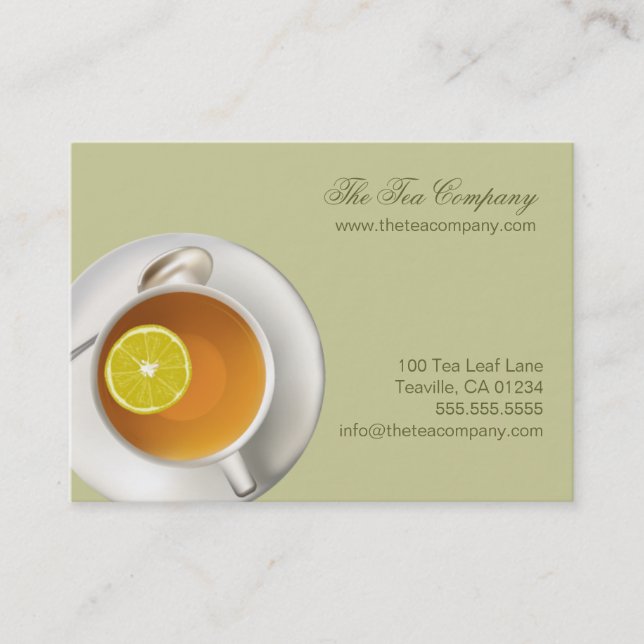 Green Tea Shoppe Business und Lochkarten Treuekarte (Vorderseite)