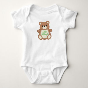 Green Teddy Bear Baby Bodysuit Strampler