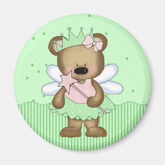 Green Teddy Bear Fairy Princess Magnet