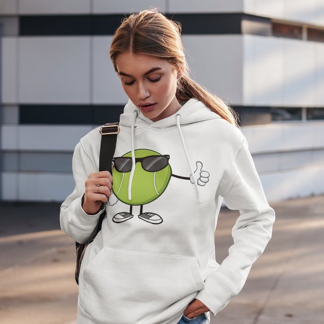 Green Tennis Ball mit Sonnenbrille Hoodie (Von Creator hochgeladen)