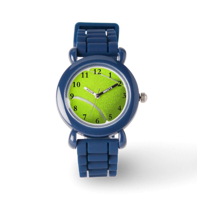 Green Tennis Ball Sport Kinder beobachten Armbanduhr (Vorderseite)