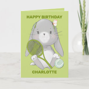 Green tennis bunny 2.0 carte personnalisable