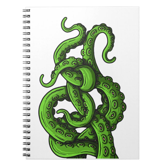 Green Tentacles Notizblock (Vorderseite)