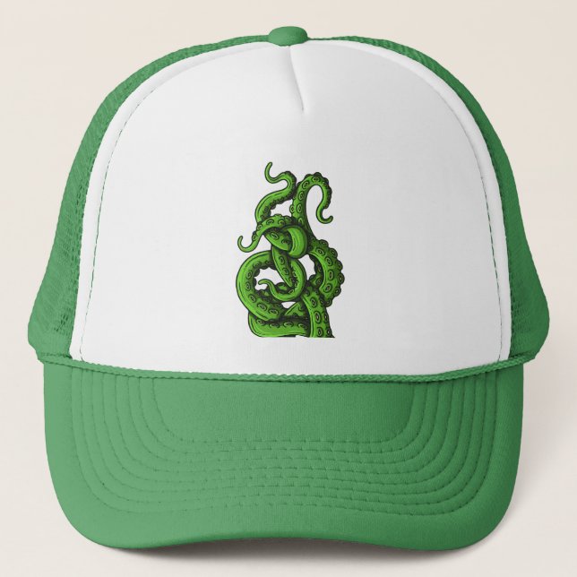 Green Tentacles Truckerkappe (Vorderseite)