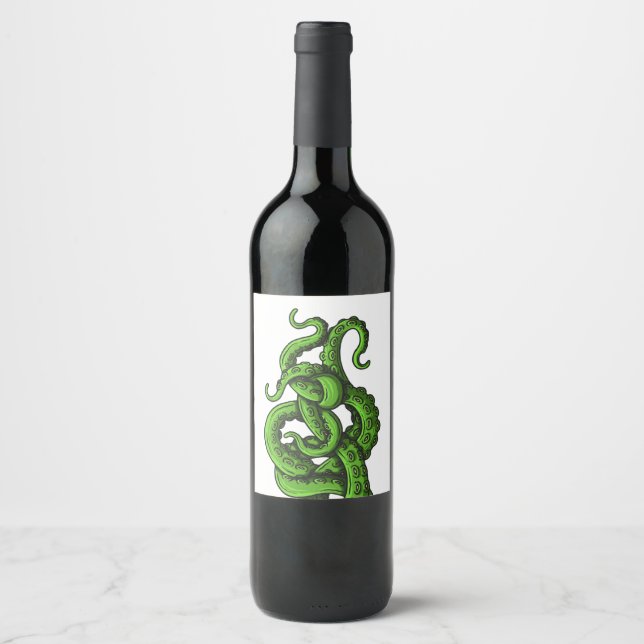 Green Tentacles Weinetikett (Vorderseite)