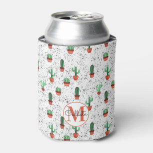 Green Terracotta Cactus Pots Spritzer Monogram Dosenkühler