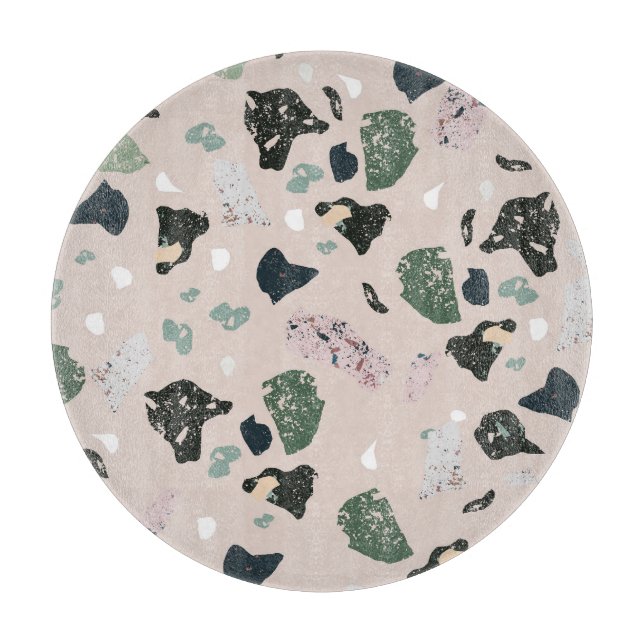Green Terrazzo Muster Schneidebrett (Vorderseite)