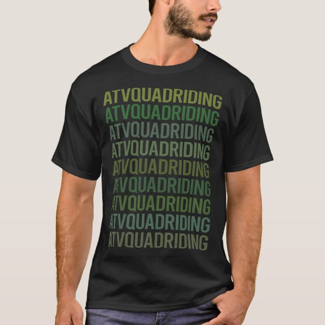 Green Text ATV Quad Riding T-Shirt (Vorderseite)