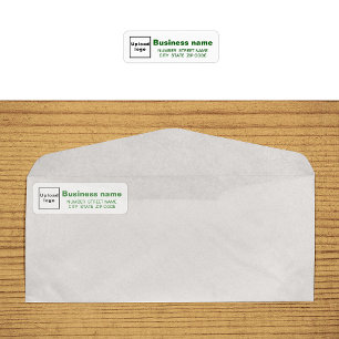Green Text Business Return-Address-Label