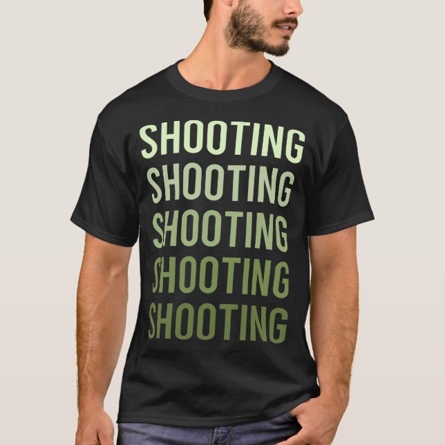 Green Text Shooting T-Shirt (Vorderseite)