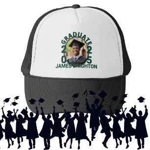 Green Themed Foto Graduate Truckerkappe