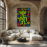 Green Third Eye Alien - Funky Neon Pop Art Wall Poster<br><div class="desc">Die visionäre grüne Alien mit einem dritten Auge leuchtet mit Neonenergie und kosmischem Charme. Eine trendige Mischung aus abstrakten Doodles und lebhaften Farben macht dieses Stück perfekt für Liebhaber der psychedelischen Pop-Kunst und der sonderbaren Alien-Ästhetik.</div>