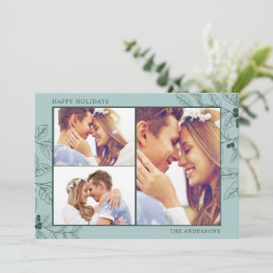Green Three Foto Weihnachtskarte