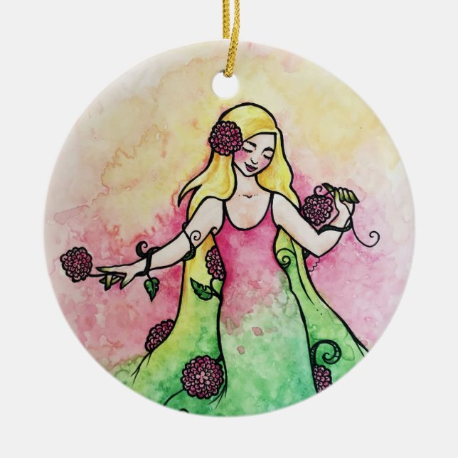 Green Thumb Springtime  Keramik Ornament (Vorne)