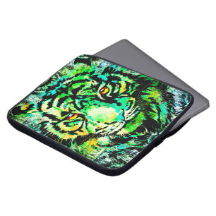 Green Tiger Head   Tiger Zeichnend Laptop-Sieb Laptopschutzhülle