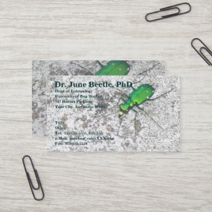 Green Tiger Käfer Business Card Visitenkarte