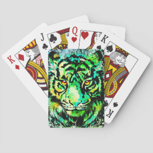 Green Tiger Playing Cards - Tiger Playing Cards Spielkarten