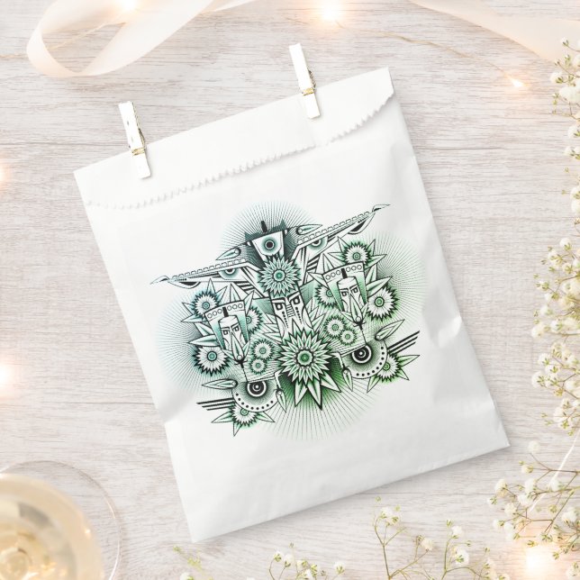 Green Tint für Tribal Design Geschenktütchen (Ausgeschnitten)
