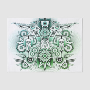 Green Tint für Tribal Design Seidenpapier