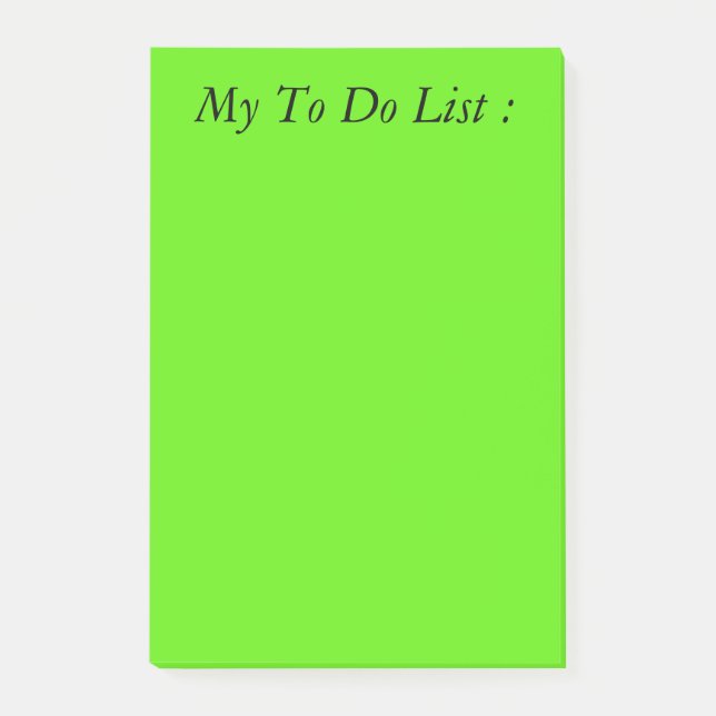 Green to Do List Post-it Klebezettel (Vorderseite)