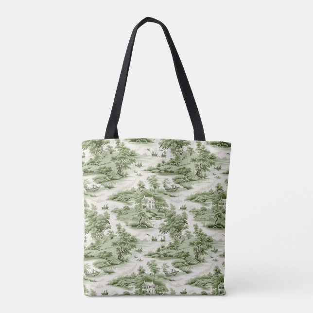 Green Toile Tasche (Rückseite)
