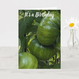 GREEN TOMATO VEGETABLE GARDEN BIRTHDAY CARD KARTE