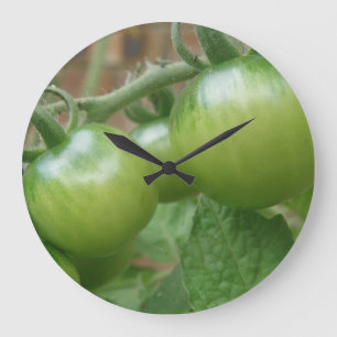 Green Tomatoes Wall Clock Große Wanduhr
