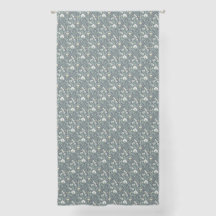Green tone Art Nouveau Print Curtains