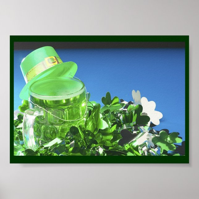 Green Top Hat & Green Beer - Poster (Vorne)