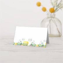 Green Tractor Farm Anniversaire Cartes alimentaire