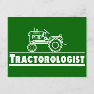 Green Tractor Ologist Postkarte