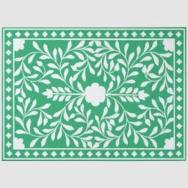 Green Traditional Bone Inlay Decoupage Paper Seidenpapier
