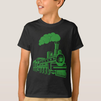 Green Train Irish St Patricks Day Holiday Boys Gir T-Shirt