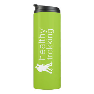 Green Travel für gesunde Trekking-Logos Thermosbecher