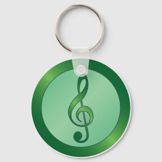 Green Treble Clef Schlüsselanhänger