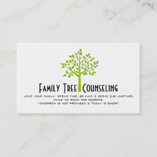 Green Tree Family Counseling Life Coach spirituell Visitenkarte