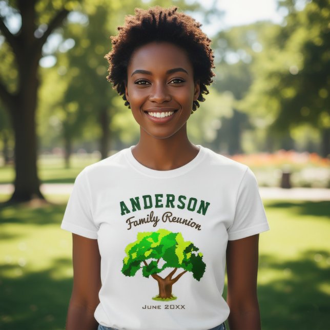 Green Tree Individuelle Name Family Wiedersehen T-Shirt (Von Creator hochgeladen)