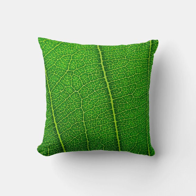 Green Tree Leaf Kissen (Vorderseite)
