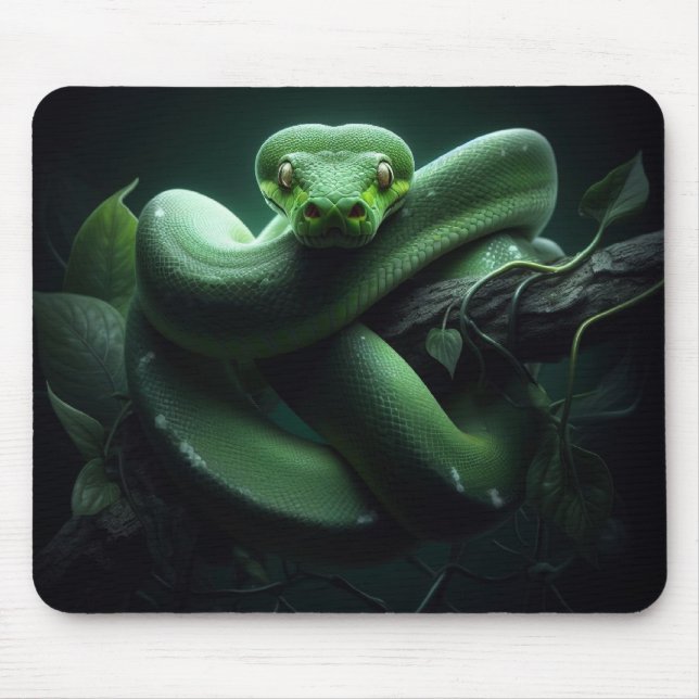 "Green Tree Python" Mousepad (Vorne)