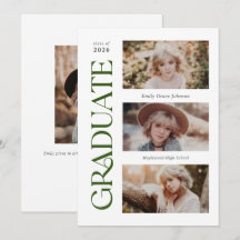 Green Trendy Serif Multiple Foto Abschluss