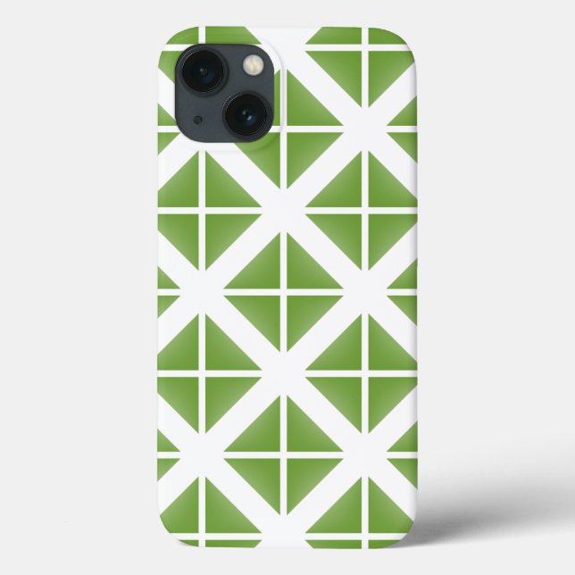 Green Trendy Triangle Pattern Case-Mate iPhone Hülle (Rückseite)