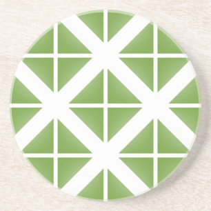 Green Trendy Triangle Pattern Untersetzer