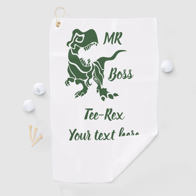 Green Trex the Boss Dino Golfhandtuch (Insitu)