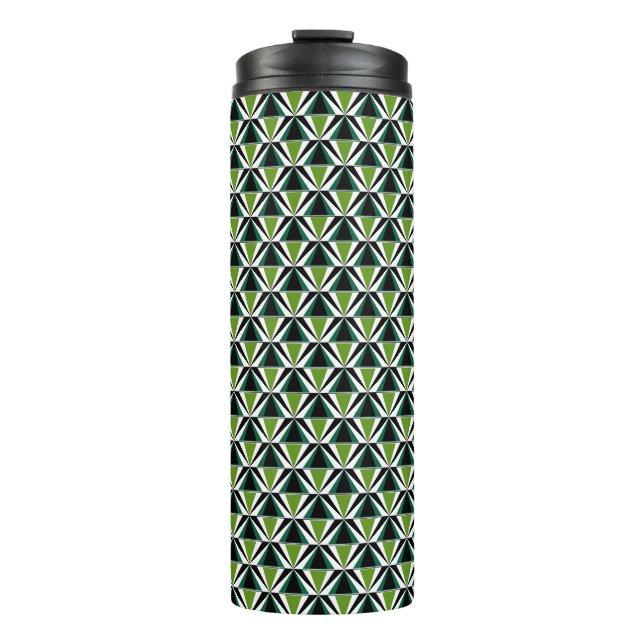 Green triangle pattern thermosbecher (Vorderseite)