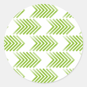 Green Tribal Arrow Muster Runder Aufkleber