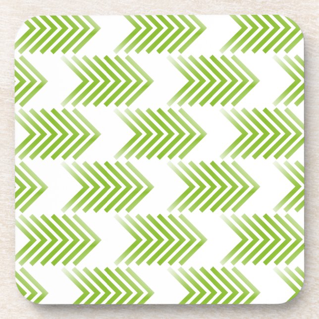 Green Tribal Arrow Muster Untersetzer (Vorderseite)