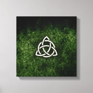 Green Triquetra Leinwanddruck
